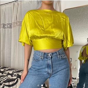 ZARA BOATNECK CUT OUT TOP